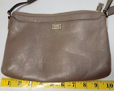 Coach Mink Brown Pebbled Leather Crossbody Bag • $40