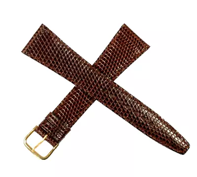 20mm Genuine Lizard Watch Strap Tapers To 14mm Buckle Hand Made In France • £19.50