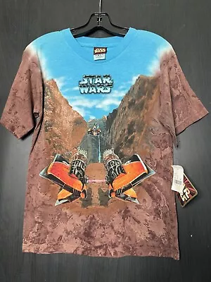 1999 Star Wars Episode I Pod Racer Anakin Tatooine AOP Tie Dye T-Shirt Adult M • $75