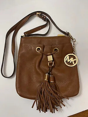 Michael Kors Brown Fringe Tassel Leather Crossbody Bag • $40