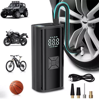 Electric Bike Air Pump Rechageable Car Tyre Inflator Bicycle Tire Air Compressor • $18.99