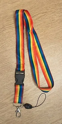 Rainbow Pride Lanyard ID Breakaway Clip • £2.99