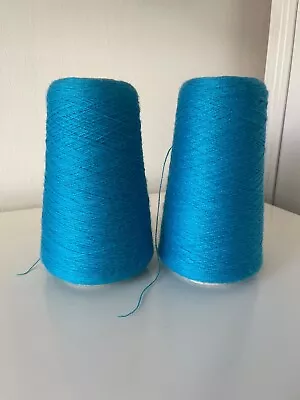 Turquoise Blue Yarn 100% Merino Yeoman Polo Wool 380g Cone • £11.45