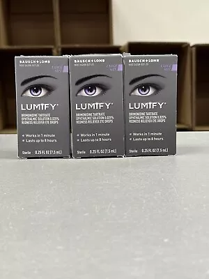 Lot Of 3 Bottles - Lumify 0.25 FL Oz (7.5mL) EXP 11/25NEW / SHIPS FAST! • $41