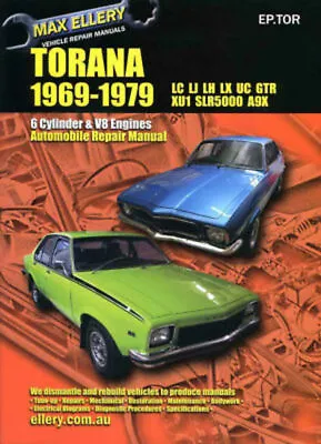 $48.90 • Buy Holden Torana Workshop Repair Manual LC LJ LH LX XU-1 1969 - 1979