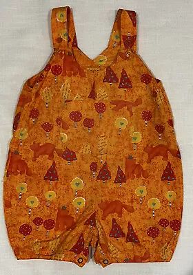 £12.57 • Buy MARESE Baby Boy Girl Overalls Orange Cotton Size 12 Months 