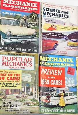 1950 Magazines Mechanix Illustrated Science & Mechanics Popular 1958 Lot Of 4  • $13.02