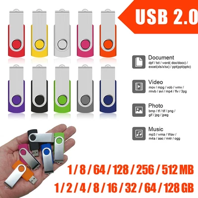 8/16/32/64/128GB USB 2.0 Flash Memory Stick Pen Drive Storage Thumb U Disk GT • $14.73