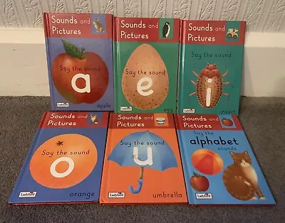 Ladybird Sounds &  Pictures Books- 5 X Say The Sound Vowels & 1 Say The Alphabet • £10