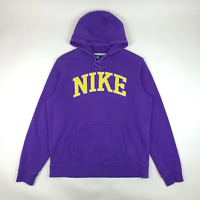 Nike Hoodie Adult Large Purple Yellow Pullover Sweatshirt Lakers Embroidered • $20