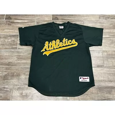 Vintage Majestic Oakland Athletics MLB Practice Jersey Size XL USA Made • $42