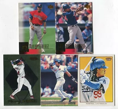 Manny Ramirez 5 Baseball Card Lot INDIANS RED WHITE SOX DODGERS RAYS (LOT 32) • $1.99