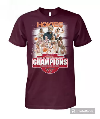SALE!! Virginia Tech ACC 2024 Regular Season Champions T-Shirt Sport Gift S-5XL • $22.99