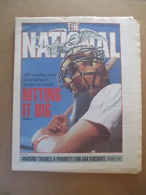 The National Sports Daily Newspaper Benito Santiago San Diego Padres 8/22 1990 • £13.49