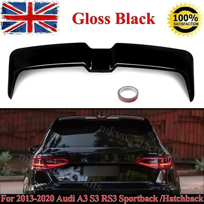 For Audi A3 S3 Sportback 5-Door Oettinger Style Roof Spoiler Gloss Black 2014-20 • £53.98