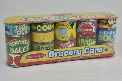 Melissa And Doug Toy Grocery Cans Kitchen Food Kids Pretend Toys New • $14.99