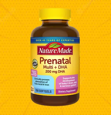 Nature Made Prenatal Multi Vitamin + DHA 200 Mg DHA 150 Softgels  • $31.98