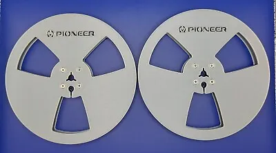 Pioneer Reel To Reel Tape Spools 7  (pair) 3D Printed (Plastic) In Silver • £29.99