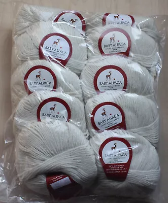 Plymouth Baby Alpaca Yarn 10 Balls Brand New #100 Lot 45294 • $70