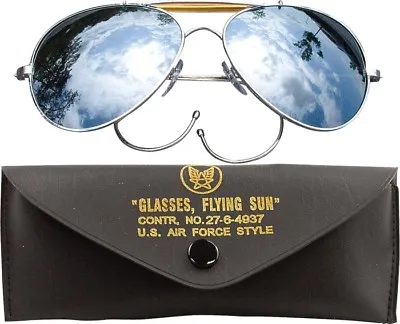 Mirror Lenses Military Aviators US Air Force Type Tactical Sunglasses With Case • $13.99