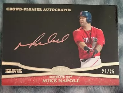 Mike Napoli 2013 Topps Tier One Crowd Pleaser Auto Copper Rose Ink /25 Red Sox  • $32.50