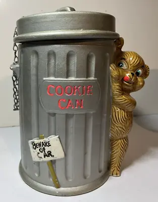 Vintage Cookie Jar Trash Can With Bear • $29.99
