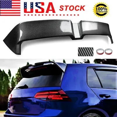 For VW GOLF 7 MK7 MK7.5 R-Line 2014-2020 Carbon Look ABS Rear Spoiler Roof Wing  • $102.99