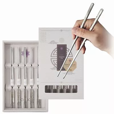 BALWOO Korean Flat Chopsticks [5 Sets][Made In Korea] 304 Premium Stainless S... • $38.58