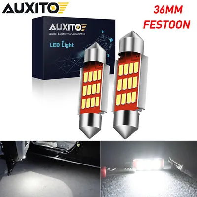 AUXITO 6418 C5W 36MM Festoon LED License Plate Tag Light Bulb Bright White 6000K • $8.54