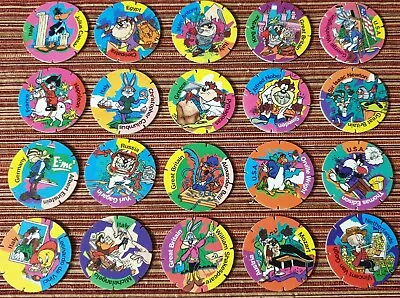 Walkers World Tazos / Pogs / Flippos 1996 Looney Tunes - Complete Set Of 20 • £63.20