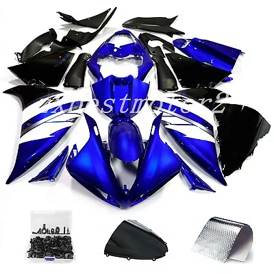 White Blue Painted Fairings Kit For Yamaha YZF R1 2009- 2011 Bodywork Set +Bolts • $479