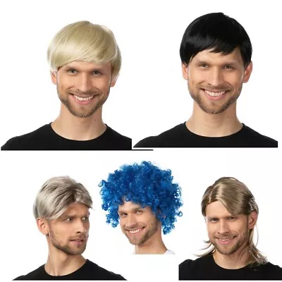 £8.99 • Buy Handsome Men Trendy Wig Short Hair Wigs Natural Cosplay Straight Curly Men Party