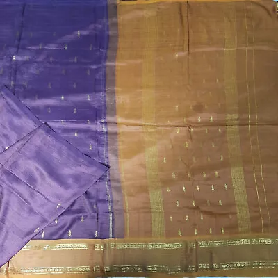 Namaste Vintage 100% Pure Kanjivaram Silk Sarees Zari Handwoven Premium Sari • $34.20