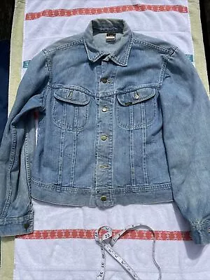 Vintage 1960s Lee Riders Denim Jacket Size Large Union Made USA • $120