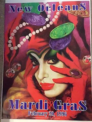 Mardi Gras Poster 1996 Larry Harris {NEW} • $18.99