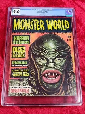 Monster World #4 CGC 9.0 Christopher Lee Interview • $300