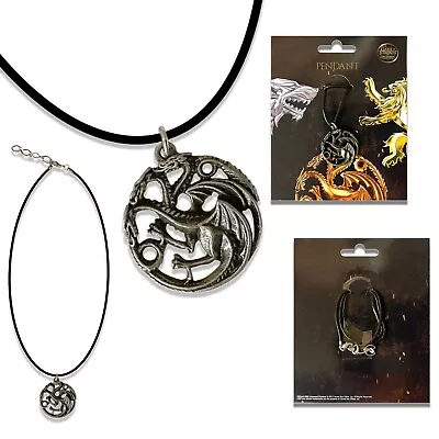 Official Game Of Thrones Targaryen Dragon Necklace Pendant Merchandise • £5.98