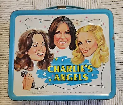 1978 Aladdin Charlie's Angels Vintage Metal Lunchbox With Thermos. Pre-owned  • $200