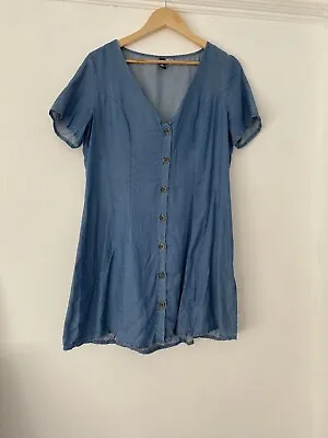 £0.99 • Buy H&M Denim Shirt Dress Size 12/14