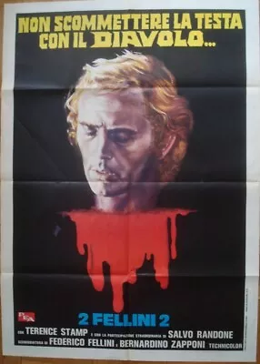 SPIRITS OF THE DEAD Italian 2F Movie Poster 39x55 FEDERICO FELLINI STAMP R1978 • $250