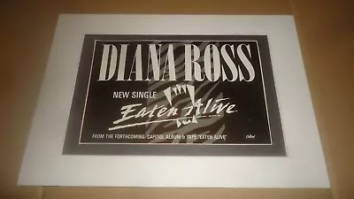 DIANA ROSS Eaten Alive-Mounted Original Advert • £9.99