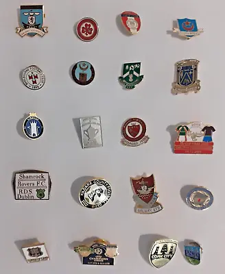 20 X Vintage Irish Football Team Metal Badges - Pin/Brooch Mixture - Job Lot • £50