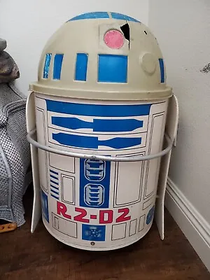 Vintage STAR WARS R2-D2 Toy Toter Toy Box 29in Tall Rolling Wheels 1983 Astromec • $100