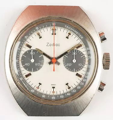 Vintage 1960s Zodiac Ref 592 885 Valjoux 7733 Man's Chronograph Watch Runs! • $164.41