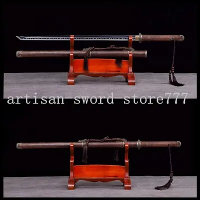 Tang Dynasty Jian Chinese Sword Rosewood Handle Saya 9260 Spring Steel Blade • $165.54