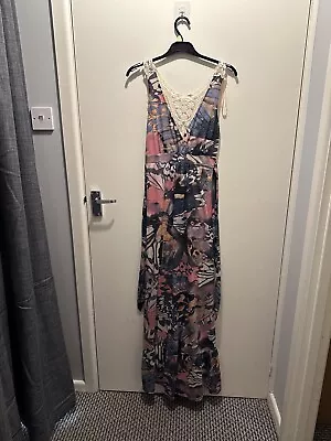 Oasis Long Maxi Dress Multi Coloured Size XS • £3.99