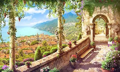 Home Art Wall Decor Mediterranean Scenery Oil Painting Printed On Canvas • $48.77