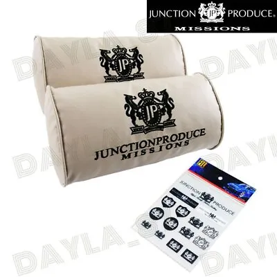 JUNCTION PRODUCE VIP Car Neck Rest Pillow Headrest +Reflective Decal Sticker SET • $28.46