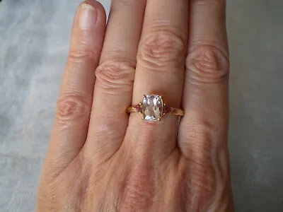 Minas Gerais Kunzite Ring 2.81 Carats Size R/S In 2.17 Grams 10K Yellow Gold • £129