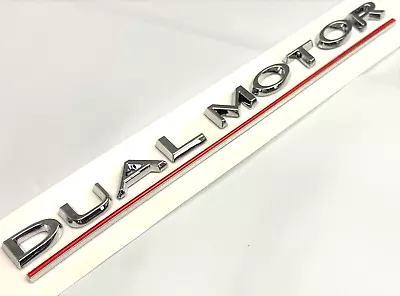 Chrome Dual Motor Rear Trunk Lid Tailgate Badge Emblem  For Tesla Model S X Y 3 • $3.99